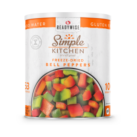 Dehydrated Red & Green Bell Peppers: 153 Servings/Long-Term