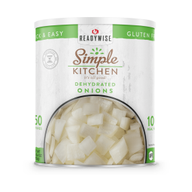 Dehydrated Chopped Onions: 250 Servings of Long-Term Flavor