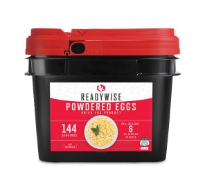 Powdered Whole Eggs - 144-Serving Bucket for Survival Protein