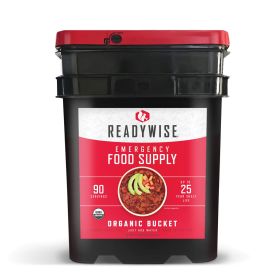 90-Serving Organic Emergency Food Bucket – Survival Supply