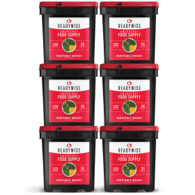 720-Serving Freeze-Dried Vegetables 6 Buckets Survival Food
