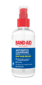 BAND-AID Antiseptic Cleansing Spray, First Aid Antiseptic Spray Relieves Pain & Kill Germs