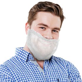 White Beard Cover 18 Inch. 100 Pack of Polypropylene Beard Guard Covers with Elastic Band. Breathable and Lightweight Disposable Beard Cover Protector
