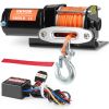 VEVOR Electric Winch ATV UTV 3500 lb Synthetic Rope Waterproof Wired Control