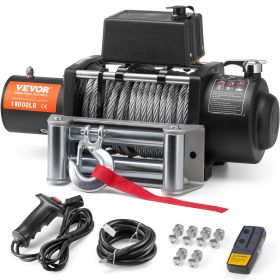 VEVOR Electric Winch Truck 18,000 lb Steel Cable IP65 Waterproof Remote Control