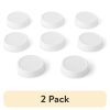 (2 pack) Pack of 8 BPA-Free Plastic Regular Mouth Canning Jar Lids, White