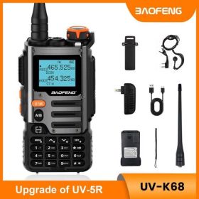 Baofeng UV-K68(Upgrade of UV-5R) Tri-band Ham Radio Transceiver Long Range, Portable Walkie Talkie Long Range