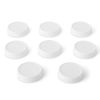 (2 pack) Pack of 8 BPA-Free Plastic Regular Mouth Canning Jar Lids, White