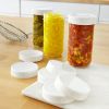 (2 pack) Pack of 8 BPA-Free Plastic Regular Mouth Canning Jar Lids, White