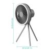 Camping Fan with Lantern 10000mAh Rechargeable Battery Powered Portable Tripod Fan for Tent with Hanging Hook