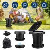Retractable Portable Toilet Collapsible Portable Potty for Adults Emergency Toilet Kit with Adjustable Height Lid 20 Garage Bags Carry Bag for Camping
