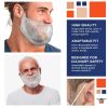 White Beard Cover 18 Inch. 100 Pack of Polypropylene Beard Guard Covers with Elastic Band. Breathable and Lightweight Disposable Beard Cover Protector