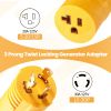 NEMA L5-30P to 5-15/20R RV Generator Adapter MECMO Marine 30 Amp to 110 15 Amp Household Regular Connector