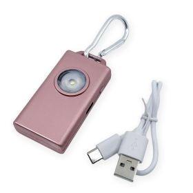 Micro Guard, Plus Personal Alarm + COB LED Flashlight (Color: Rose Gold)