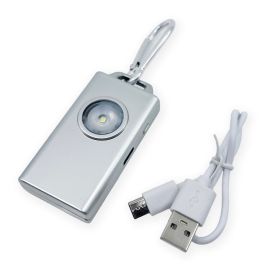 Micro Guard, Plus Personal Alarm + COB LED Flashlight (Color: Silver)