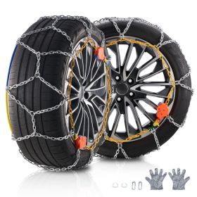 VEVOR Auto Tightening Snow Chains Diamond Mesh Anti-slip Traction Wheel Chains (Model: Model 232805)